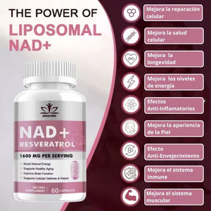 NAD+RESVERATROL 60 CAPSULAS 1600MG