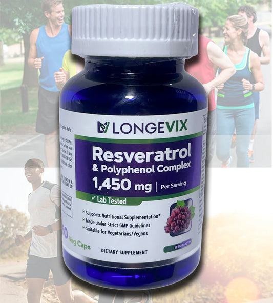 Longevix Resveratrol y Polifenoles – 60 Cápsulas