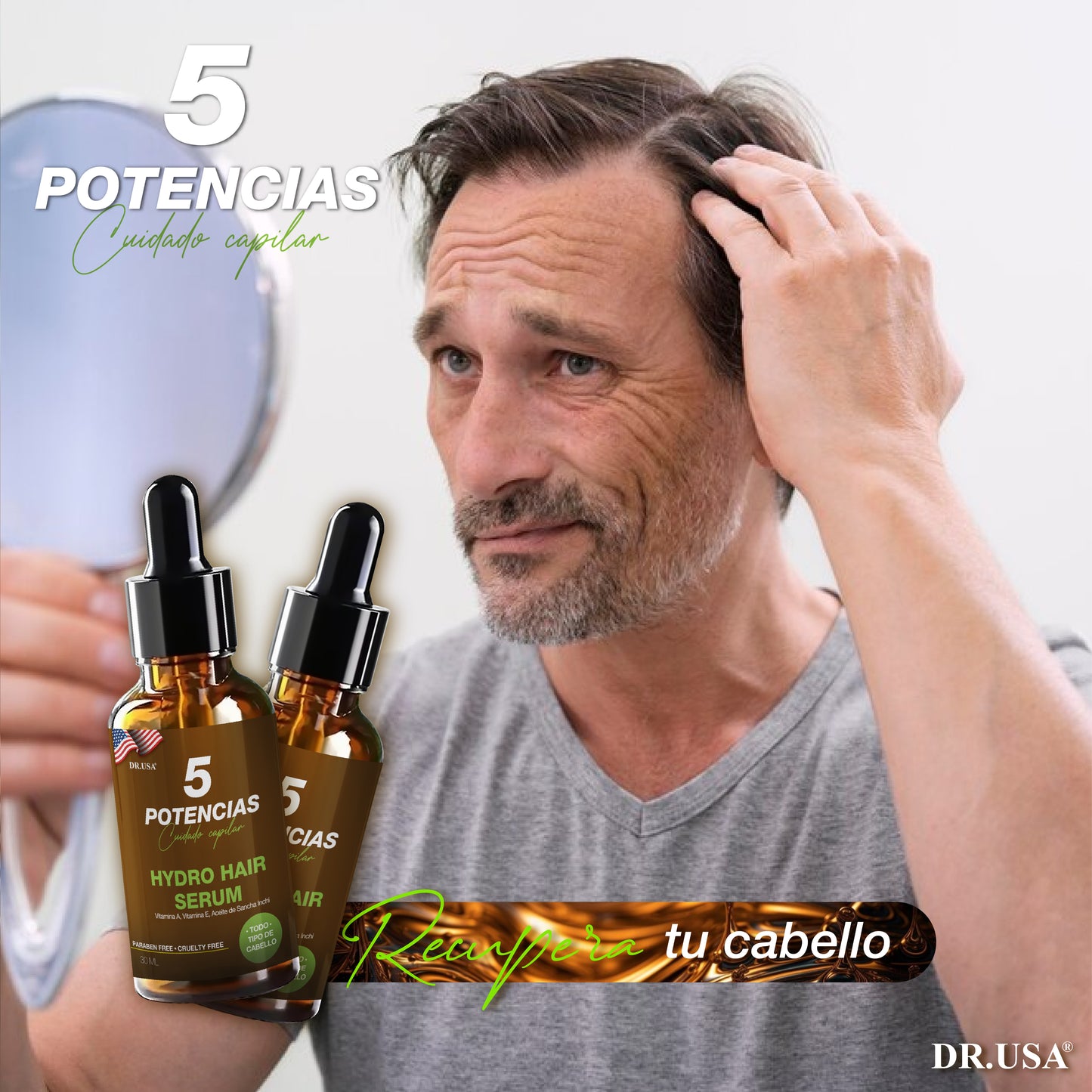 Serum 5 Potencias Antica Caida Cabello