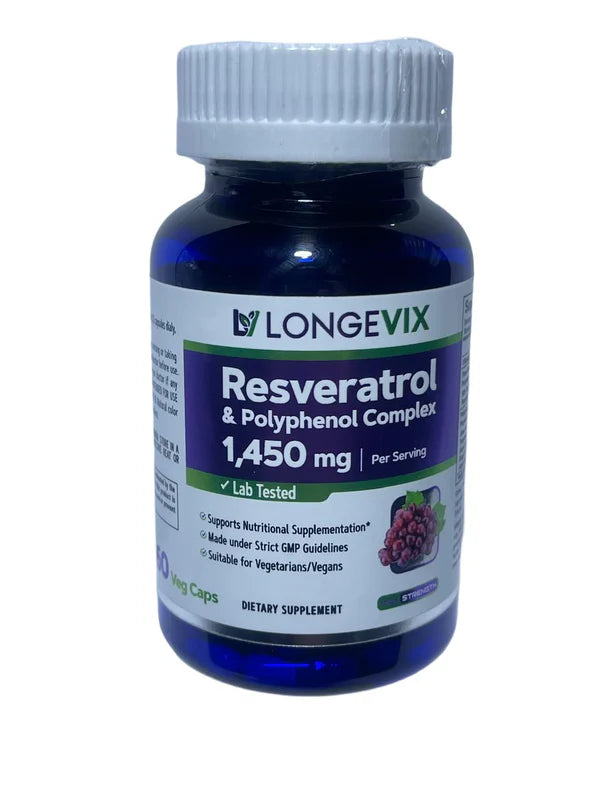 Longevix Resveratrol y Polifenoles – 60 Cápsulas